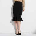 Fishtail High Waist Slim Setengah Panjang Rok Kantor Wanita